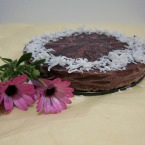 raw chocolate coconut mousse cake recipe. Vegan, low-carb, reduced sugar, gluten-free, recipes
