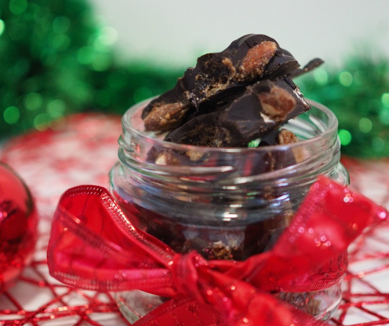 spiced, nuts, almonds, chocolate, recipe, candied, easy, christmas