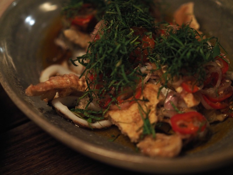 calamari, ms gs, pork scrathings, spicy, review, ms g's review