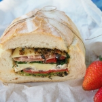 picnic loaf, vegetables, sandwich, snack, mediterranean