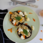 green eggs and mushrooms, green eggs, herb, eggs, basil, mushrooms, breakfast, brunch healthy, food styling
