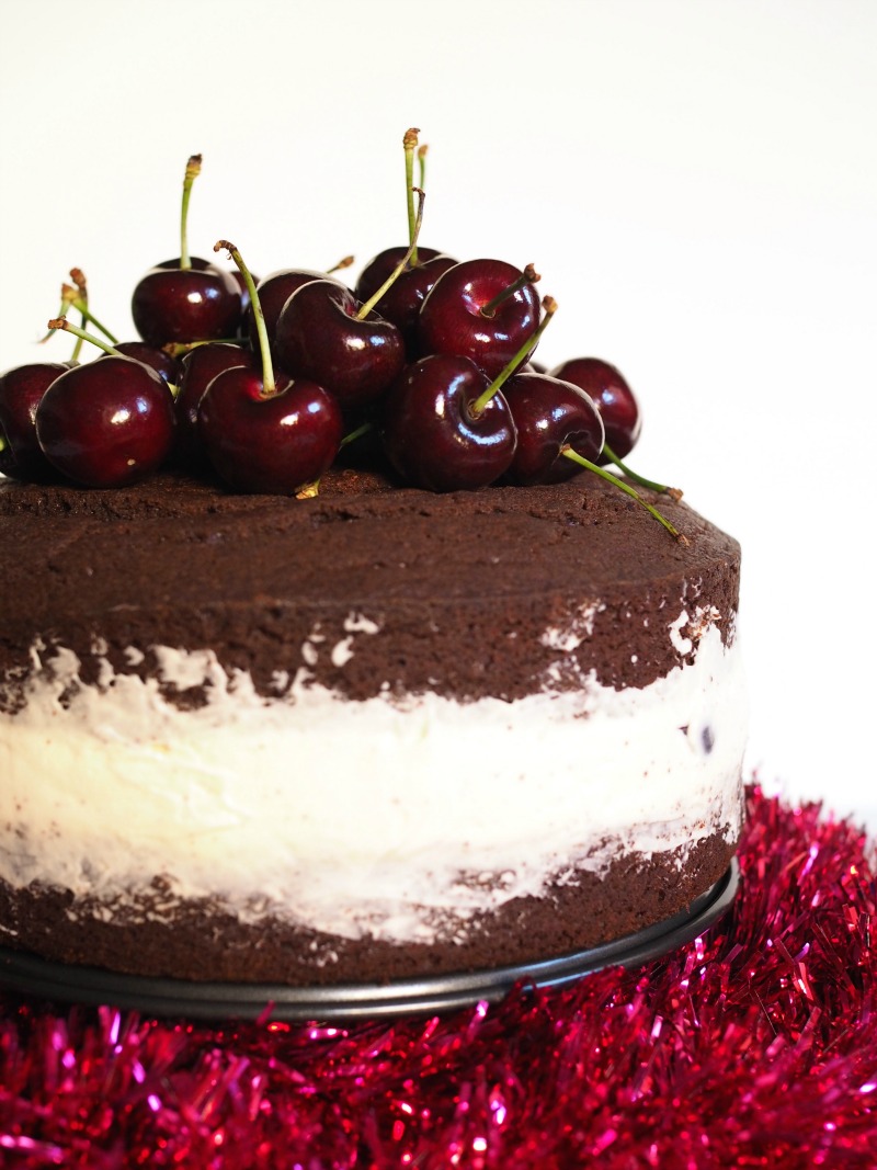 champagne and chips, cherry cheesecake, chocolate mud cake, cherry cheeses chocolate mud cake,